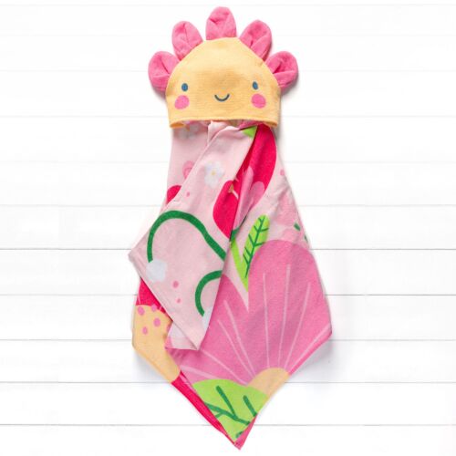 Kapucnis pamutbársony gyerek törölköző Virág formájú - Stephen Joseph