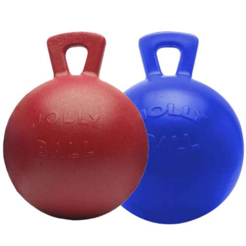 Jolly Ball ló játék, piros és kék ugráló labda lovaknak
