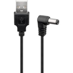 Kabel zasilający Goobay 55154 USB - DC 5V (5.5 x 2.5mm), 0.5m, czarny - Kabel USB