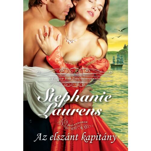 Az elszánt kapitány könyvborító, Stephanie Laurens romantikus regénye - Szépirodalmi könyv és regény