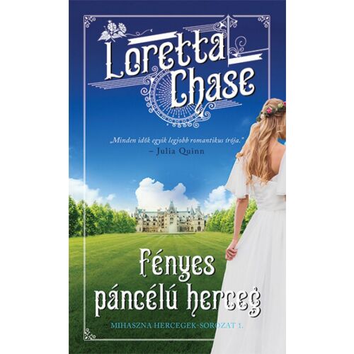 Fényes páncélú herceg írta Loretta Chase, romantikus regény borító - Romantikus könyv
