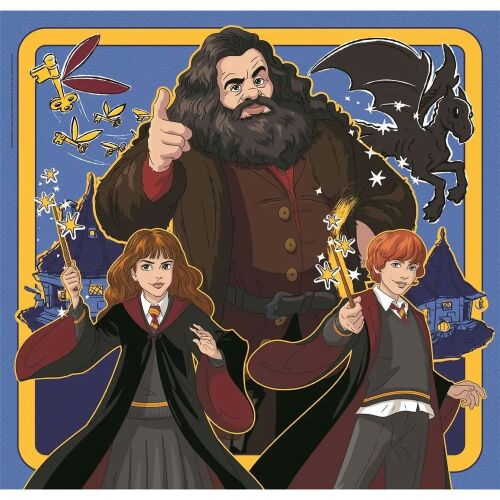 Harry Potter puzzle darab Hagriddal, Hermionéval és Ronnal - Clementoni