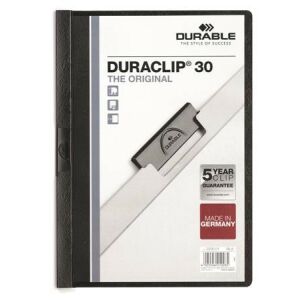 Gyorsfűző, klipes, A4, DURABLE "DURACLIP® 30", fekete 122868510 - Durable