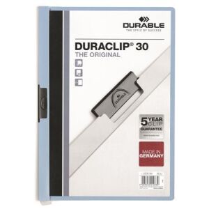 Gyorsfűző, klipes, A4, DURABLE "DURACLIP® 30", kék 122868515 - Durable