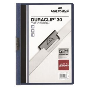 Gyorsfűző, klipes, A4, DURABLE "DURACLIP® 30", sötétkék 122868518 - Durable