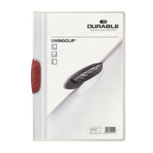 Gyorsfűző, klipes, A4, DURABLE "Swingclip® 30", piros 122868522 - Durable
