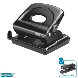 Lyukasztó, kétlyukú, 25 lap, fém, RAPID "FMC25", fekete 122868868 - Rapid
