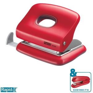 Lyukasztó, kétlyukú, 20 lap, RAPID "FC20", meggyvörös 122868910 - Rapid