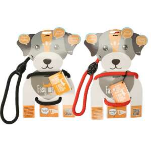 Easy Walk 2 az 1-ben kutyahám és póráz, fekete és piros, 270cm - Walk