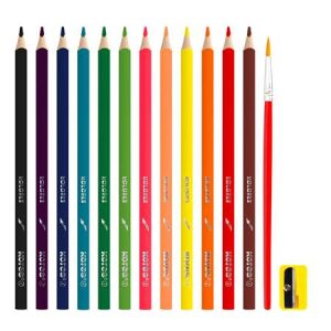 Akvarell ceruza készlet, hegyezővel, ecsettel, KORES, 12 különböző szín 122872182 - Művészceruza