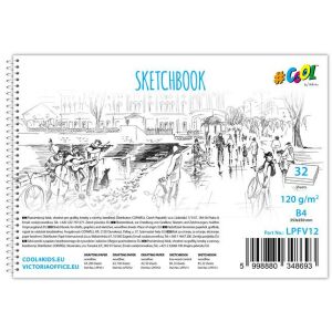 Vázlatfüzet, famentes, B4, spirál, 32 lap, COOL BY VICTORIA 122876376 - Cool by Victoria