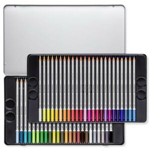 Akvarell ceruza készlet, hatszögletű, fém doboz, STAEDTLER "Karat® aquarell 125", 48 különböző szín 122881659 - Művészceruza