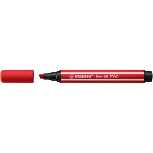 Filctoll, 1-5 mm, vágott hegy, STABILO "Pen 68 MAX", piros 122885004 - STABILO