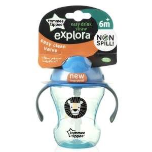 Tommee Tippee Explora szívószálas Itatópohár 6hó+ #kék 30313019