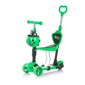 Chipolino Kiddy Evo Lime 3 az 1-ben roller üléssel, tolókarral és katicabogár kosárral - Chipolino
