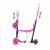 Chipolino Kiddy Evo Pink roller állítható kormánnyal és tolókarral