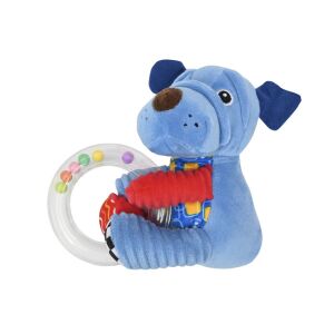 Lorelli Toys Plüss gyűrűs játék - Kék kutya 122891907 - Csörgő
