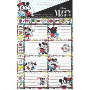 Disney Minnie Draft füzetcímke matricával 16 db-os 122900019 - Füzetcímke