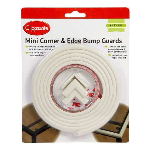 Clippasafe Mini Sarok- és Élvédő, 2m élvédő és 4 sarokvédő - Clippasafe