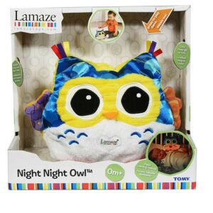 Lamaze Night Night Owl babaszorongató zenével és fénnyel, plüss bagoly játék újszülötteknek - Lamaze