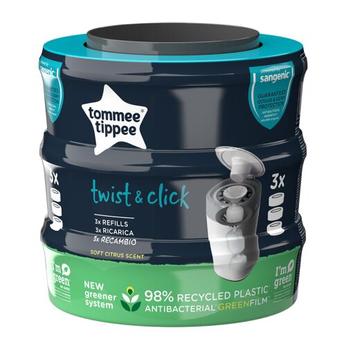 Tommee Tippee Twist and Click Sangenic TEC Citrus Pelenkatartó Utántöltő Kazetta 3 darabos