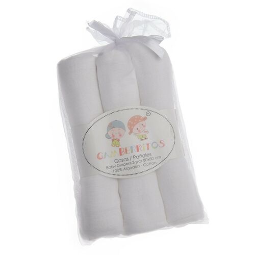 Gamberritos textilpelenka 80x80cm 3db fehér 9679 122937976