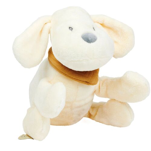 Nattou Charlie a kutya plüss játék - 30cm vanília színű bújós társ - Nattou