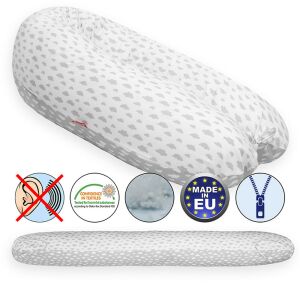 Scamp szoptatós párna univerzális pamut Little Clouds Grey White SZPE220 122940131 - Scamp