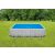 Intex Pool mit blauer Solarabdeckung in Gartenumgebung