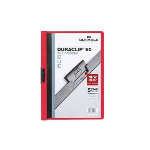 Durable Duraclip A4 piros kapcsos mappa 60 laphoz - Durable