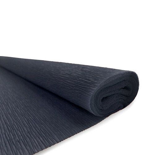 Fekete Krepp-papír Tekercs 200x50 cm, Kézműves és Dekorációs Anyag