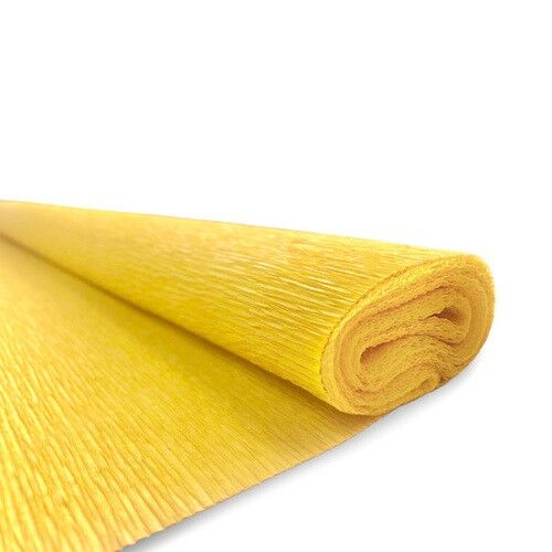 Tekercs napsárga krepp-papír, 200x50 cm, kézműves és dekorációs célokra - Krepp papír