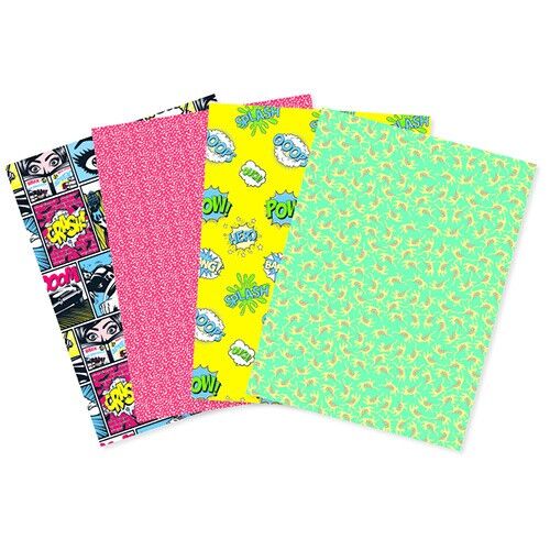 Clairefontaine Décopatch papírok képregény, pöttyös, fröccs és ananász mintákkal