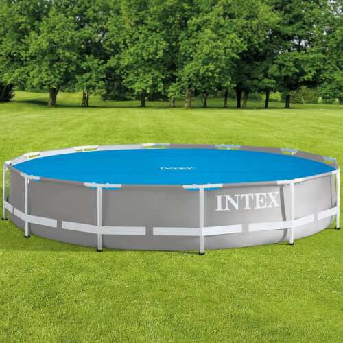 INTEX polietilén napelemes medencetakaró 366cm, kék