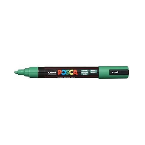 UNI Posca PC-5M zöld filctoll - hegyes oldal - Rajzeszköz
