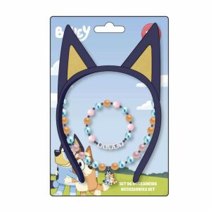 Set bijuterii și bentiță Bluey pentru copii, accesorii Bluey - Cerdá Agrafe de păr, benzi de păr