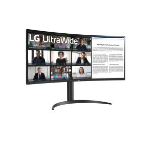 LG 34WR55QK-B 34" Ultrawide Monitor, ferde nézet - Monitor