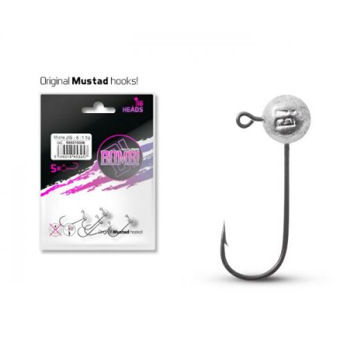 Delphin Bomb! Micro Jig Fej 1g 8-as méretű Mustad horoggal - Horgász horog