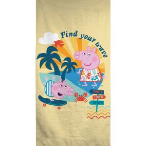 Ręcznik plażowy Świnka Peppa Wave, szybkoschnący ręcznik dla dzieci 70x140cm - Peppa Pig