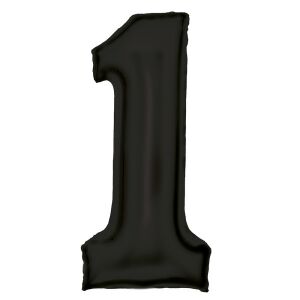 Balon folie Fekete Lustre Black Numărul 1, 86 cm - Decoratii si echipamente pentru petreceri