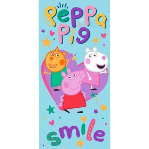 Peppa Pig Smile Strandtuch, 70x140cm, mit Peppa Pig und Freunden - Badezubehör