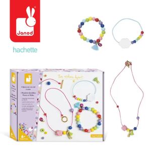 Janod Szivárványos Ékszerkészítő Készlet - Nyaklánc és Karkötők - Janod