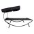 Springos black double sun lounger with canopy
