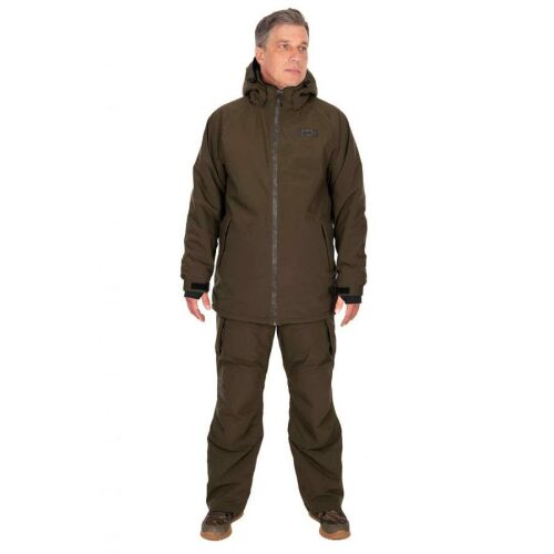 Fox khaki Sherpa-Tec kabát férfiaknak, teljes szett - Horgász sapka és kesztyű