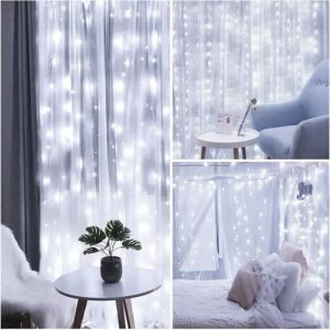 300 mikro LED USB svjetlosna zavjesa za unutarnju upotrebu, 8 načina osvjetljenja, daljinski upravljač, hladno bijela 113681918 - Božić