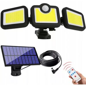 Reflector solar LED extra puternic cu 171 LED-uri, senzor de mișcare, 2400 mAh, IP65, cu panou solar, telecomandă și accesorii de montare - Lanternă solară