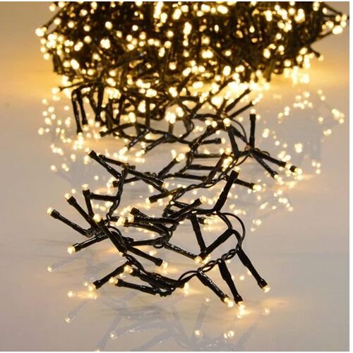 Napelemes LED Fényfüzér - 16m - 800 LED - Meleg Fehér 113681938