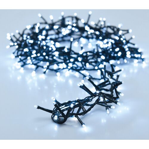 200 LED BOA svjetlosni niz za vanjsku i unutarnju upotrebu, na baterije, hladno bijela, 8 načina osvjetljenja, vremenski kontroliran, 4 m, IP44