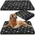 Collage of Purlov XXL dog bed with dog