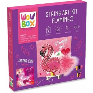 WOW Box String Art Kit Flamingo, erstelle dein eigenes leuchtendes Flamingo-Kunstwerk, enthält Schnur, Nägel, LED-Leuchten und Anleitung - Musikinstrumente zum Spielen, Zeichentafeln, Schreibtafeln, Schreibwaren-Sets, Kreative Spiele, Maltafeln und Filzstifte